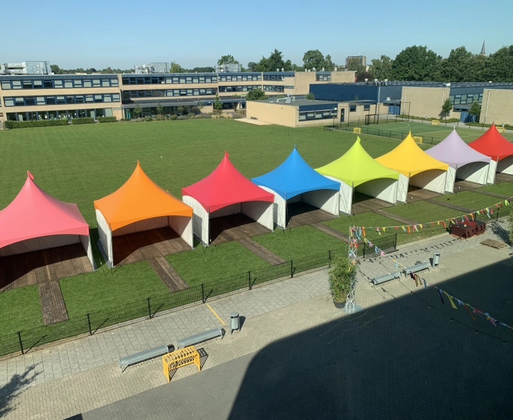 Gekleurde pagodetenten